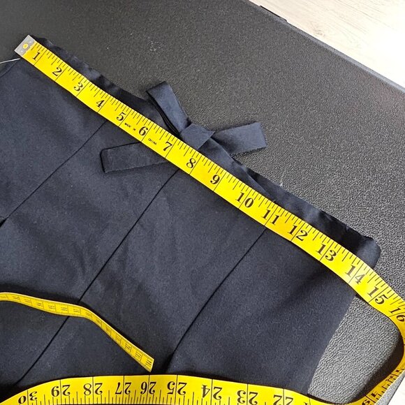 Anthropologie Corset Bow Pleated Wide-Leg Trousers, Black, High Rise, Size 6 - Picture 4 of 11